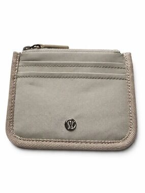 lululemon athletica Compact Zip Card Wallet in Light Gray Taupe